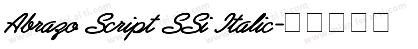 Abrazo Script SSi Italic字体转换